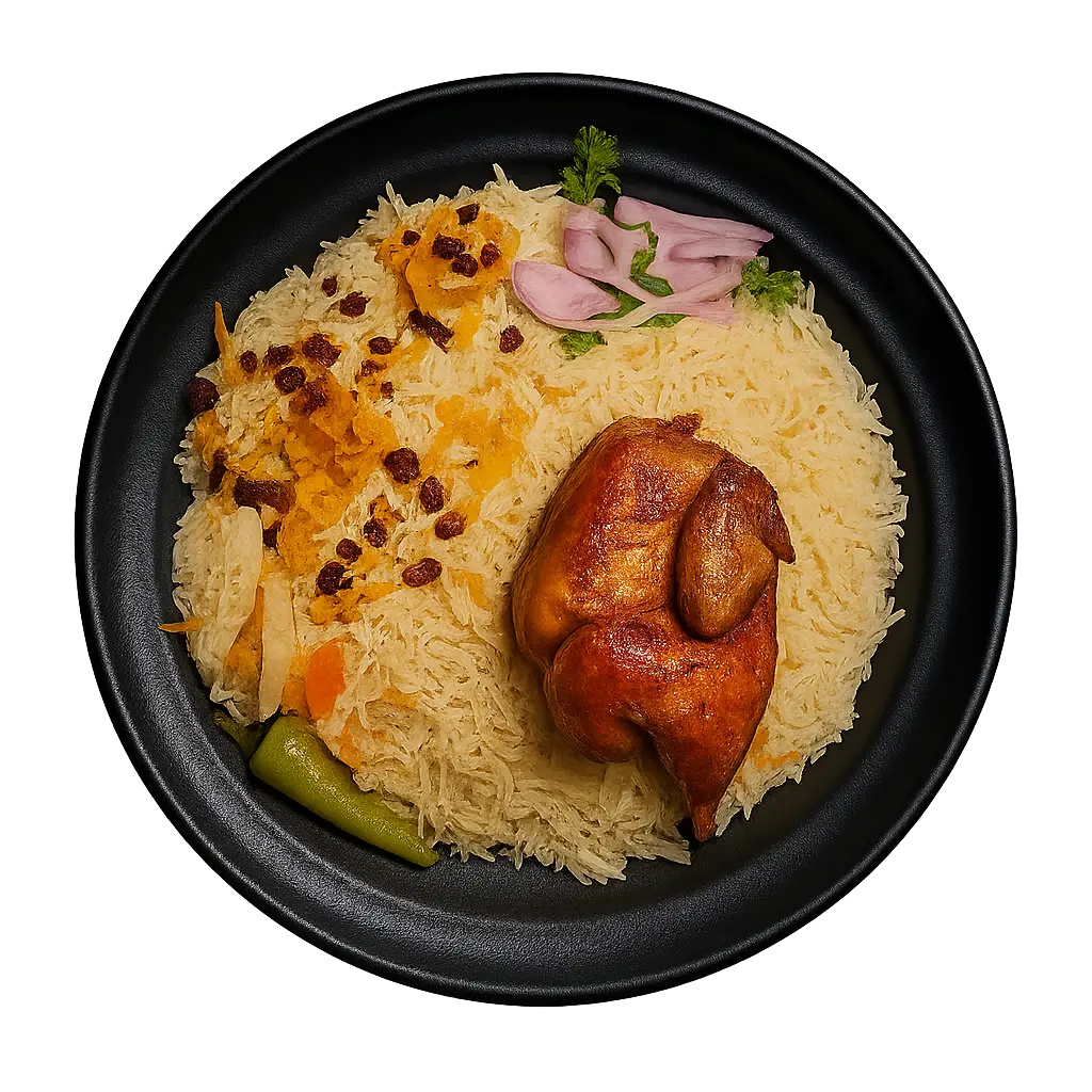 [002] Half Grilled Chicken with Rice